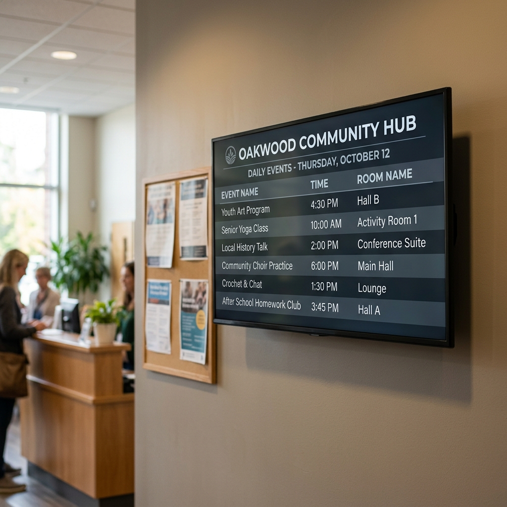 Community Centre Event Signage